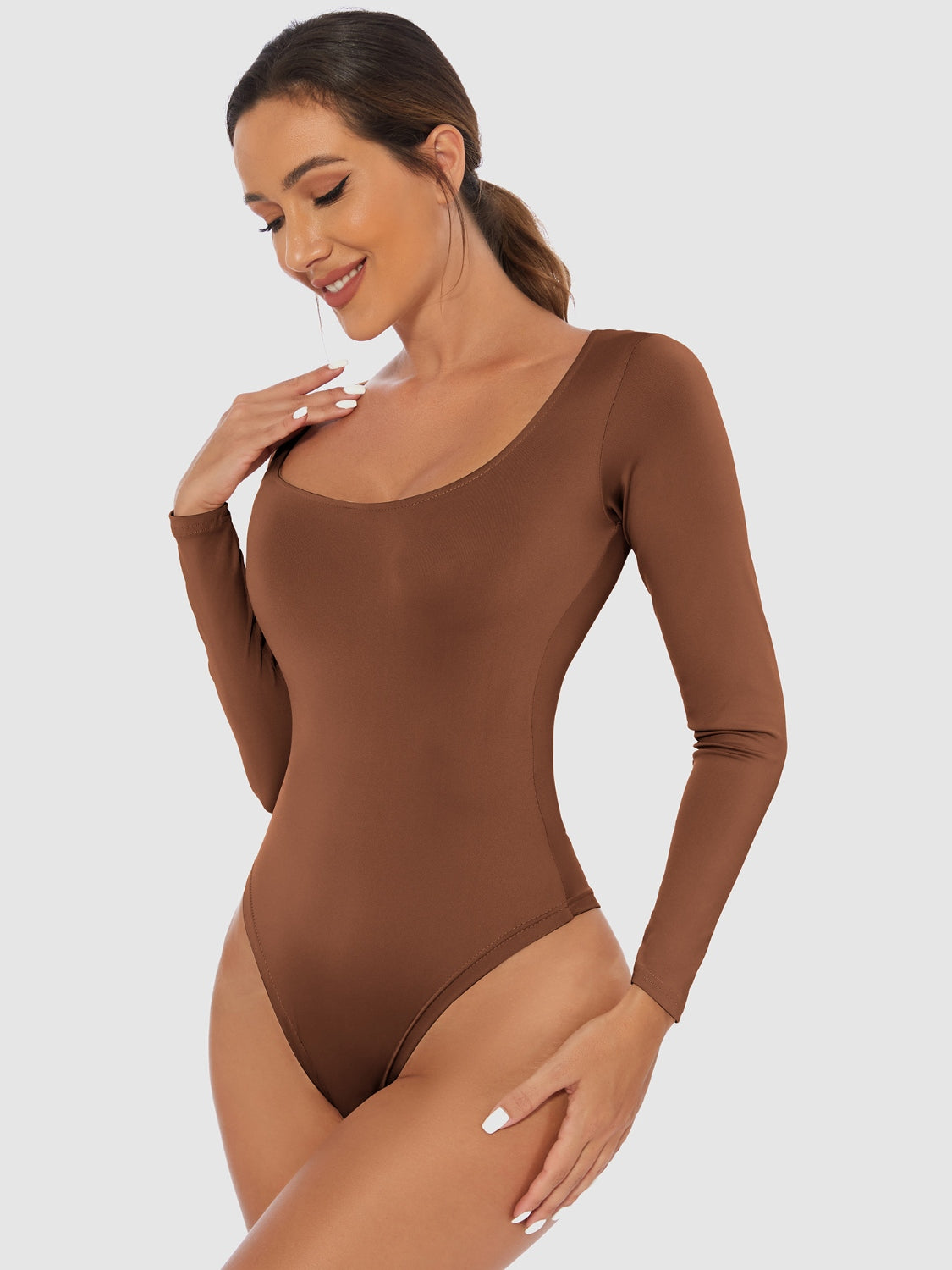 Preorder- Enjoy The View Scoop Neck Long Sleeve Bodysuit