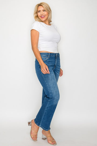 Purrfectly Polished Mid Rise Ankle Jeans