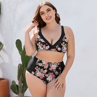 PREORDER- Plus Size Floral High Waist Two-Piece Swim Set