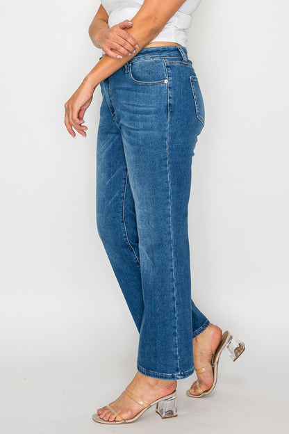 Purrfectly Polished Mid Rise Ankle Jeans