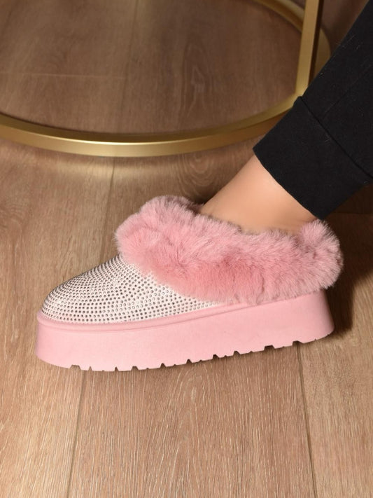 Fur-tastic Heights Booties-Pink