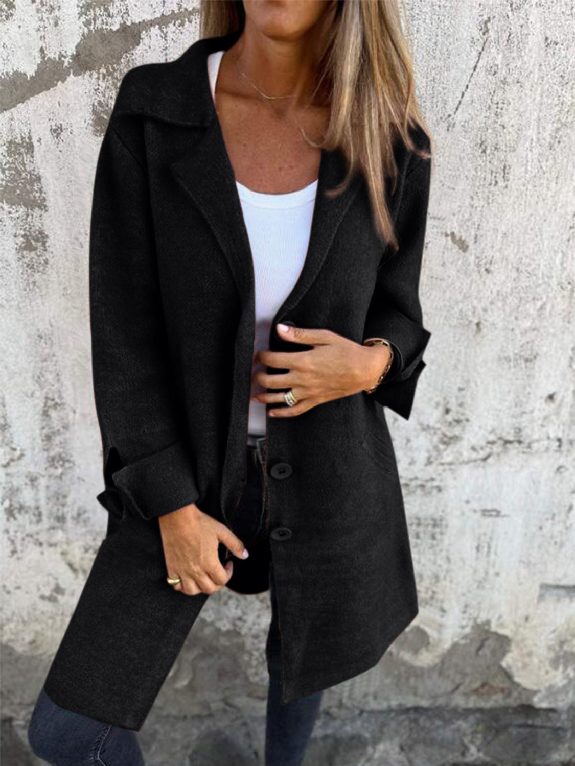 PREORDER: Chic Buttoned Longline Coat