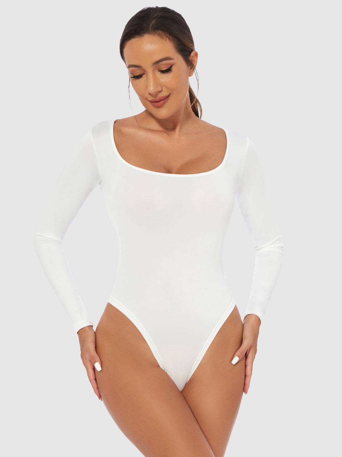 Preorder- Enjoy The View Scoop Neck Long Sleeve Bodysuit