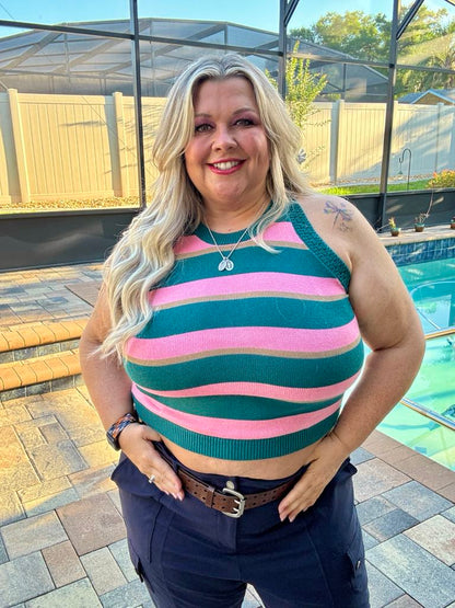 Scholarly Pursuits Knit Striped Tank