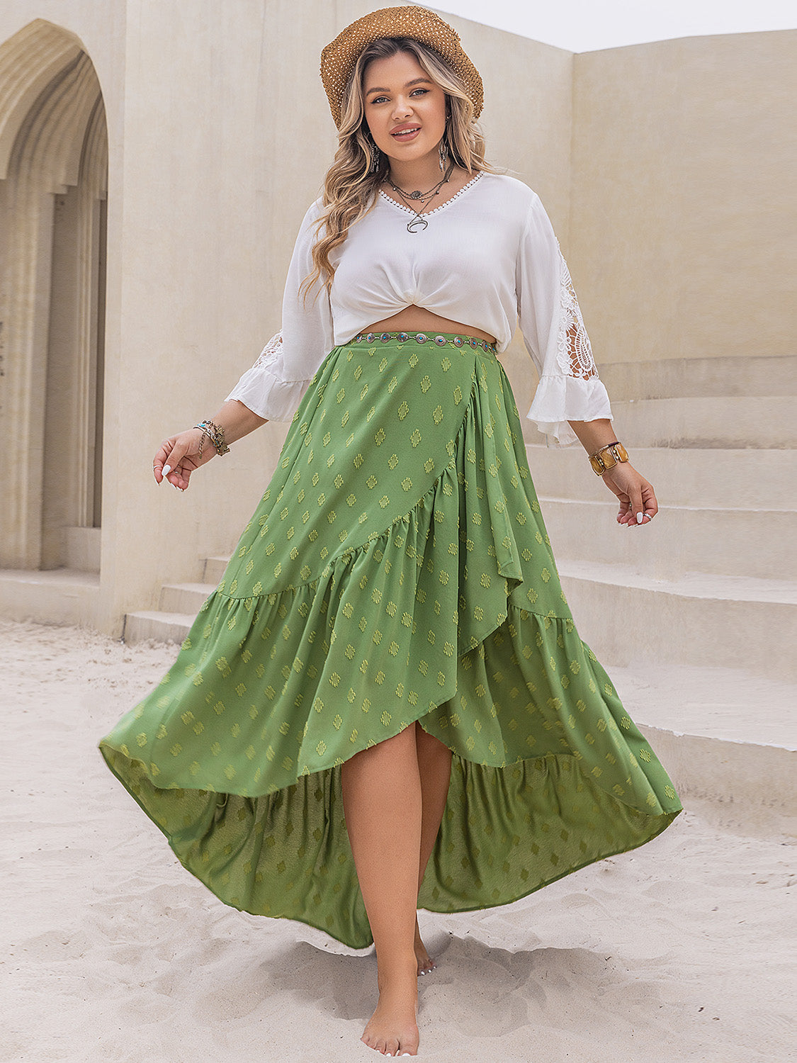 Whimsy Waves High-Low Skirt