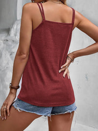 PREORDER- Be Still Notched Double Strap Cami