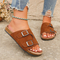 PREORDER: Metal Buckle Open Toe Sandals