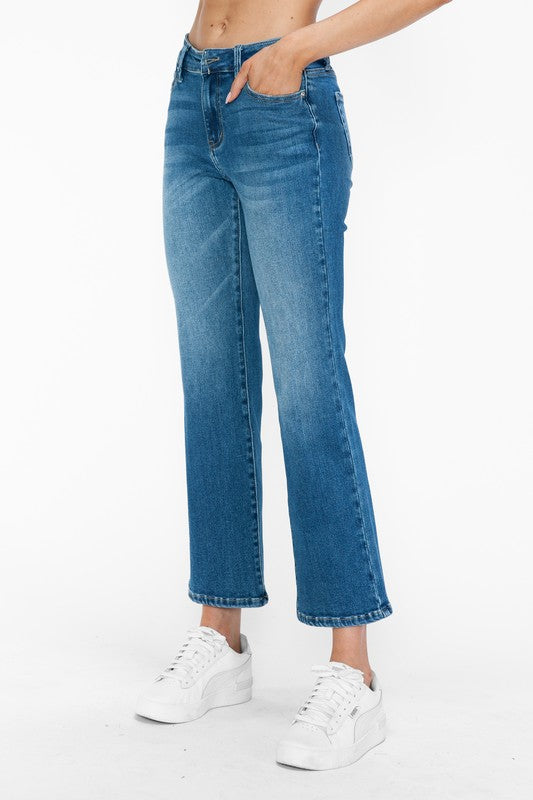 Purrfectly Polished Mid Rise Ankle Jeans