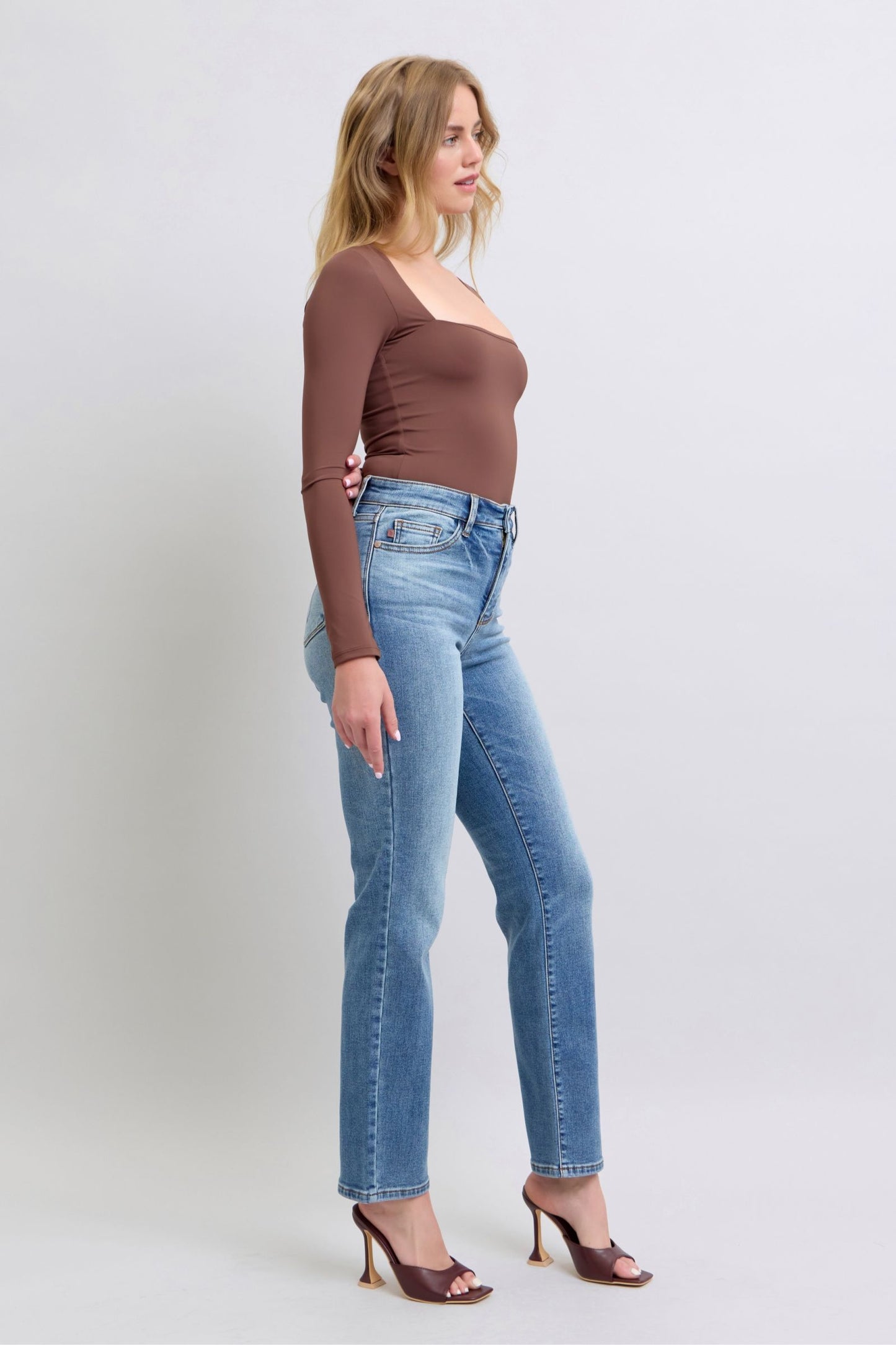 Cozy Vintage Thermal Straight Jeans