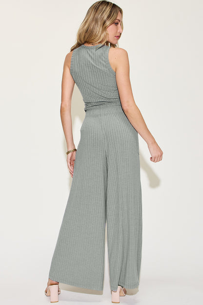 You Got It Now Tank and Wide Leg Pants Set