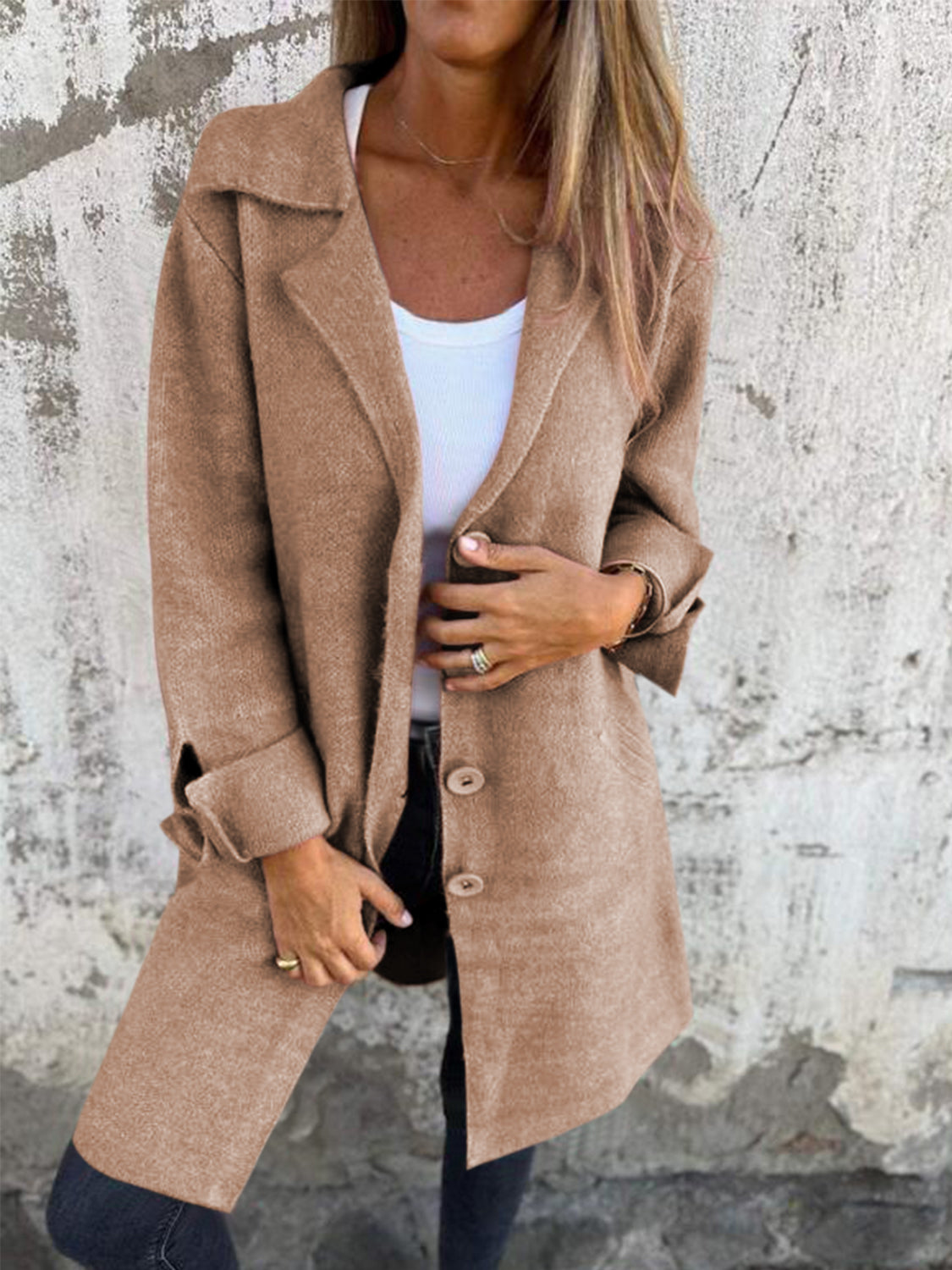 PREORDER: Chic Buttoned Longline Coat