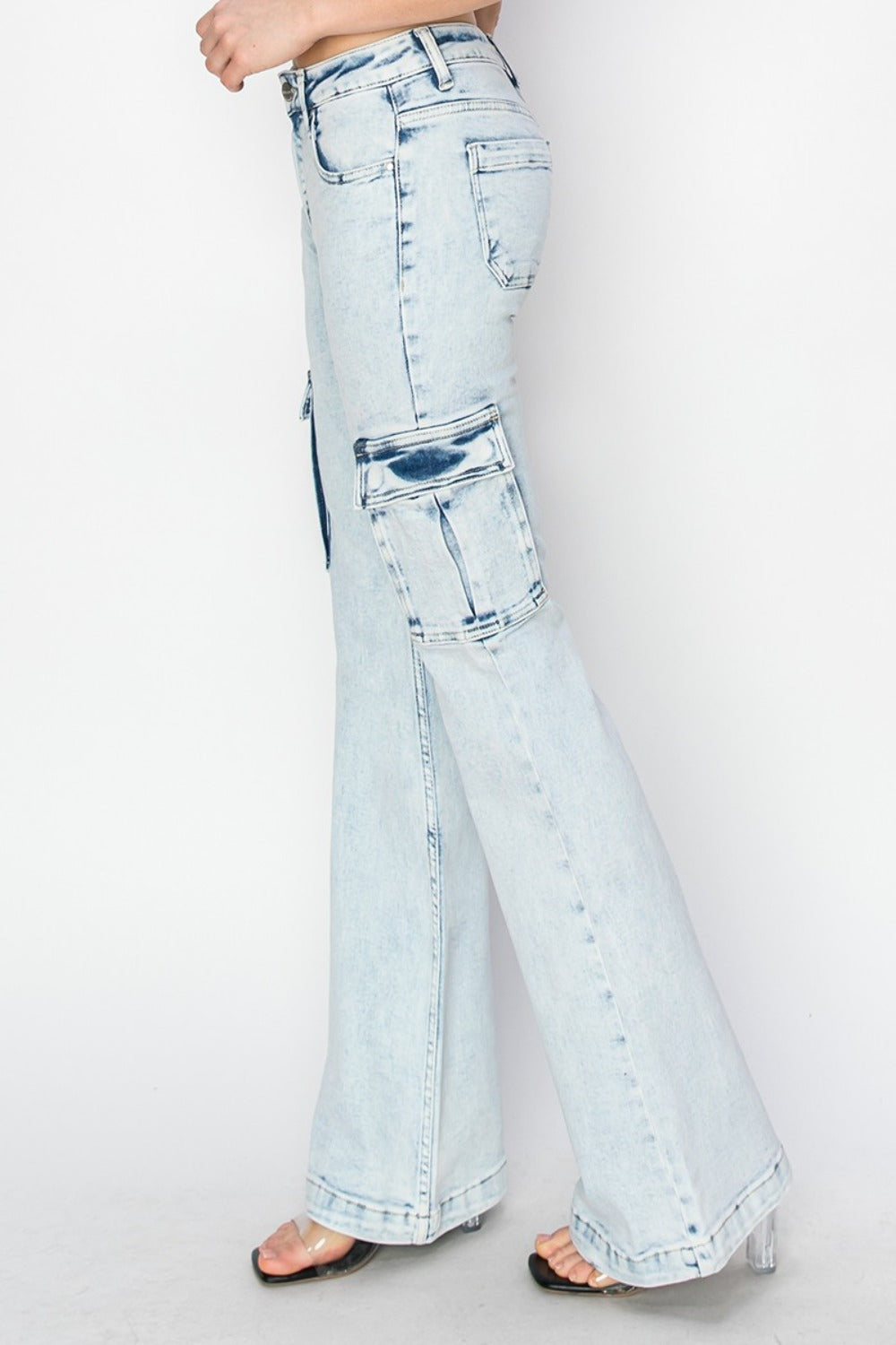 Cornelia's High Rise Cargo Flare Jeans