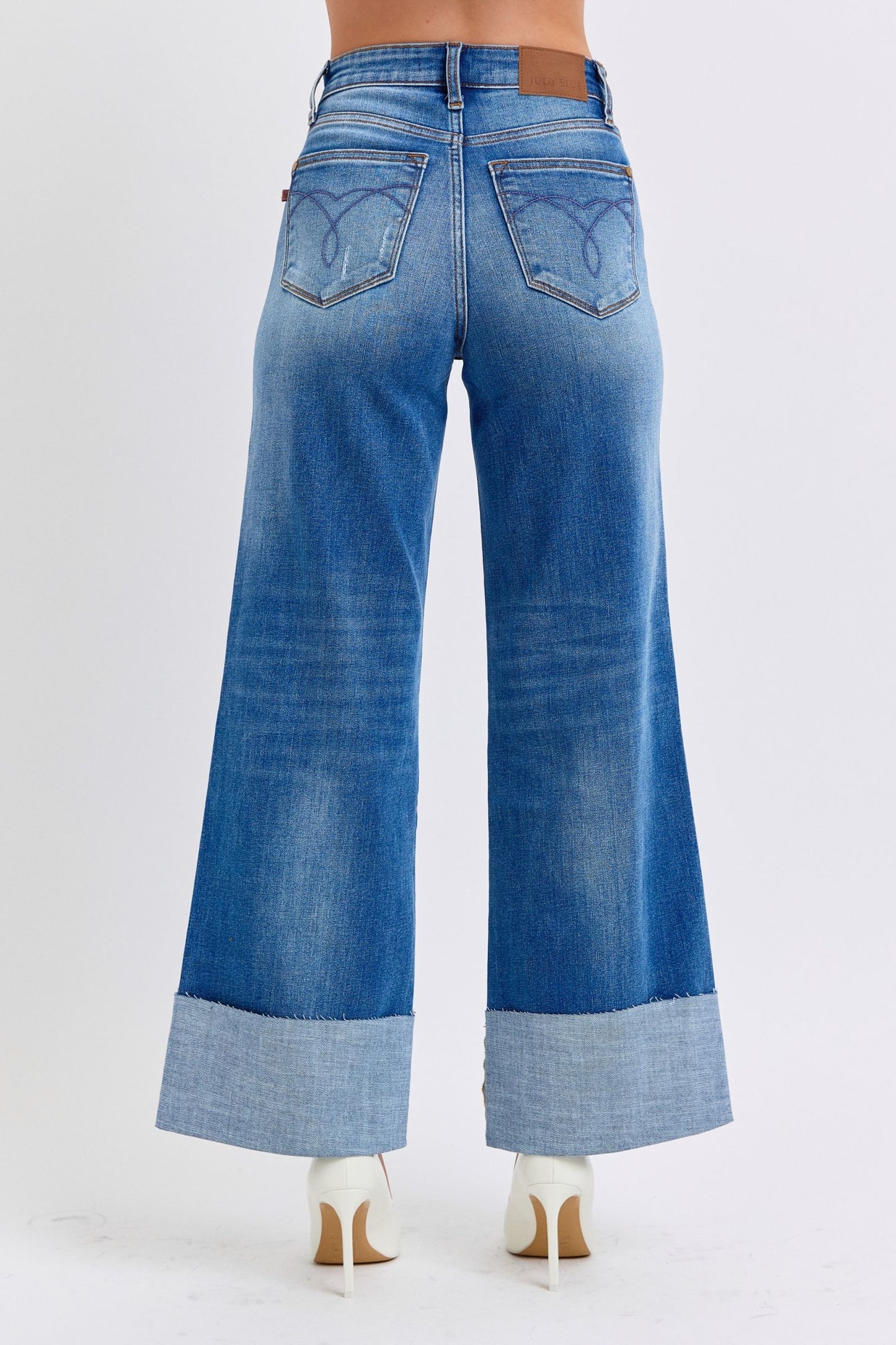 Rebel Chic High-Waist Wide-Leg Jeans