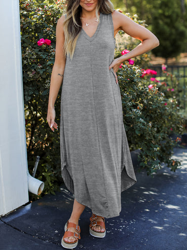 PREORDER: Gerri's V-Neck Midi Tank Dress