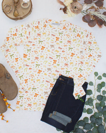Michelle Mae Blair Long Sleeve Top - Harvest Bows