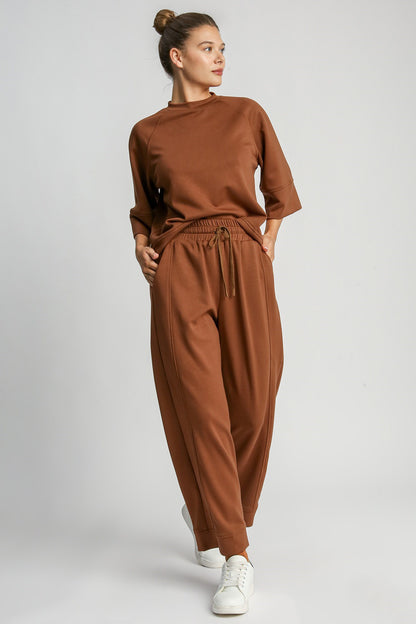 Pocket Perfect Wide-Leg Pants-Rust