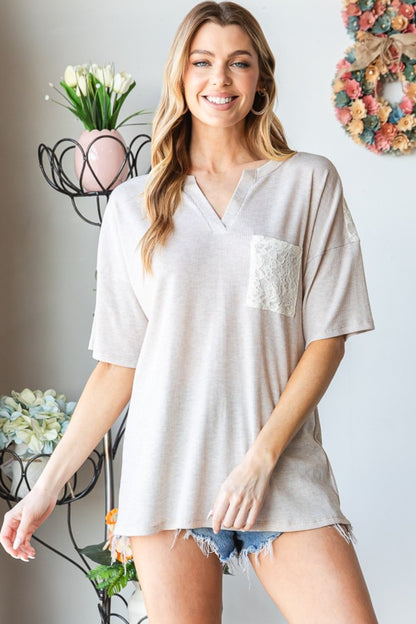 Lace Love Pocketed Tee