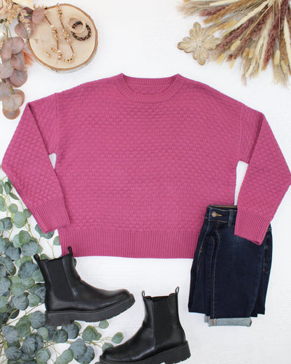 Michelle Mae Gianna Pullover Sweater - Raspberry