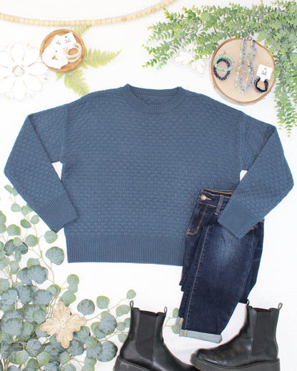 Michelle Mae Gianna Pullover Sweater - Teal