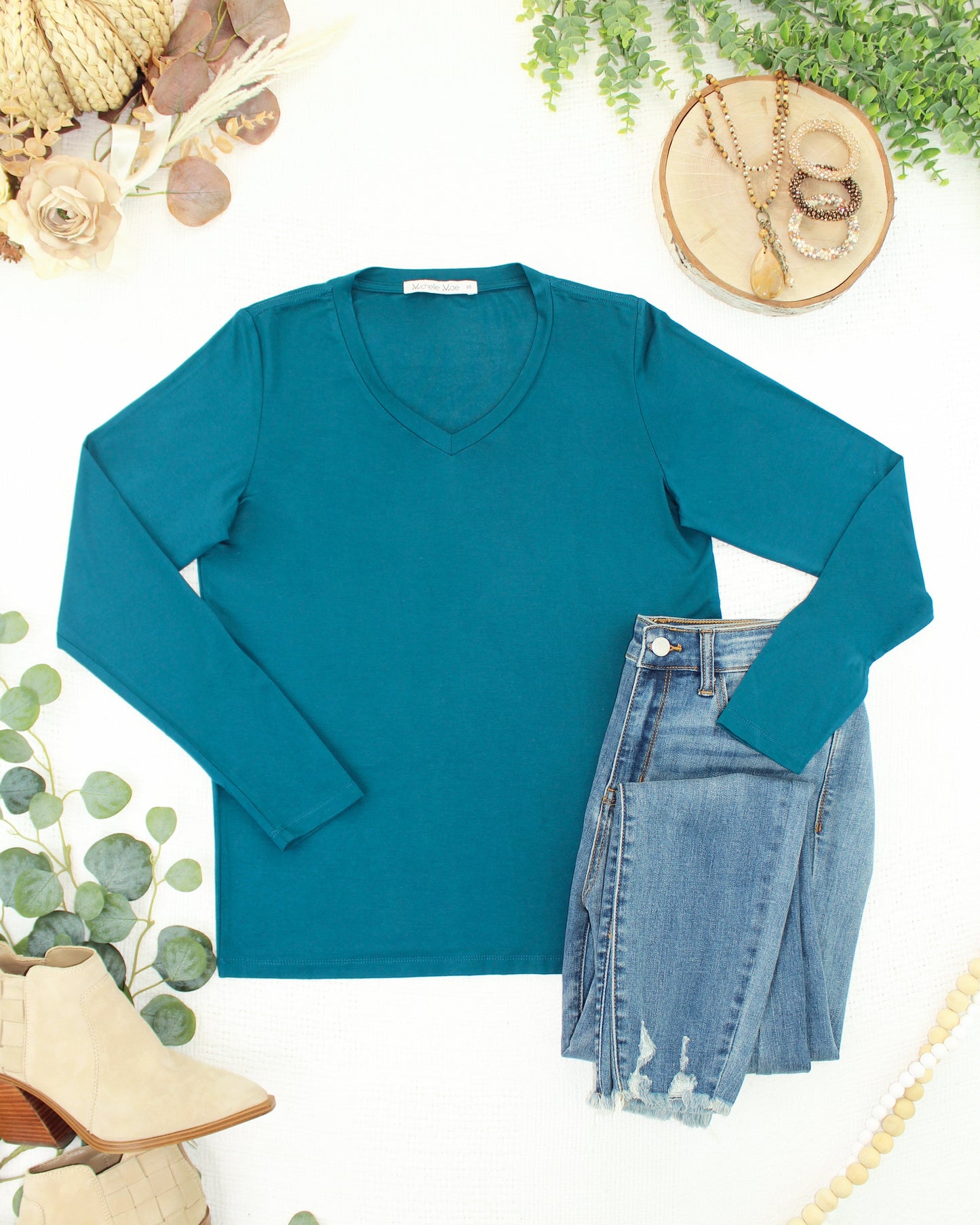 PREORDER: Michelle Mae Larissa Long Sleeve - Teal