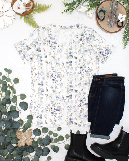 Michelle Mae Sophie Top - Olive Meadow