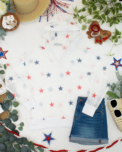 Michelle Mae American Stars Mesh Hoodie