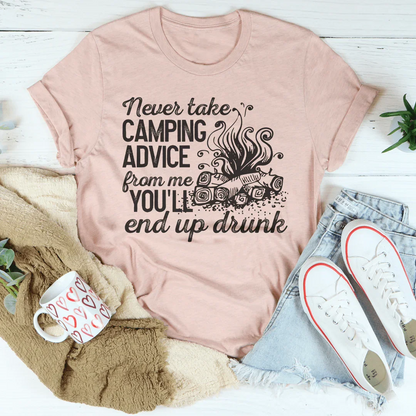 Never Take Camping Advice From Me Graphic Tee