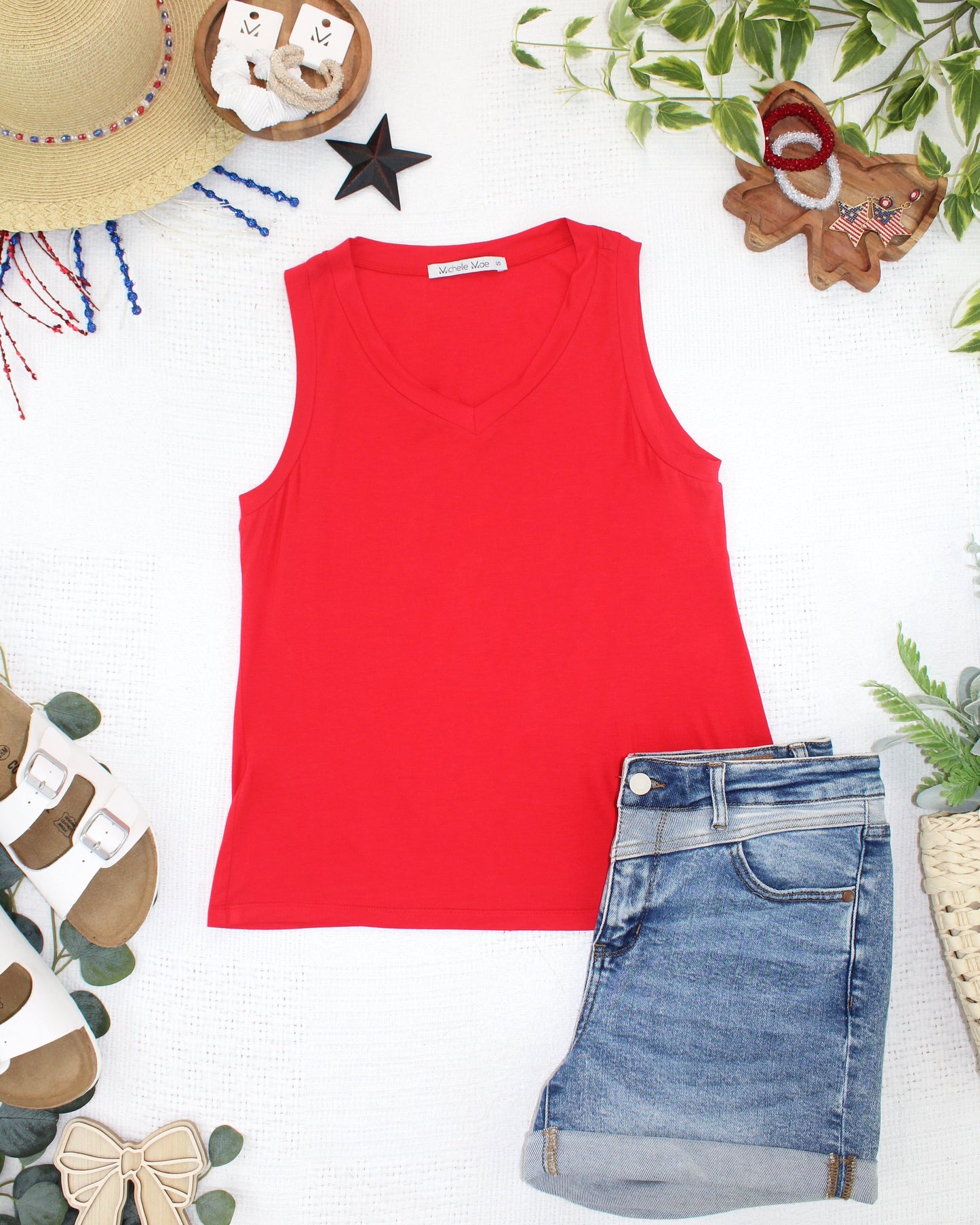 Michelle Mae Noelle Tank - Red