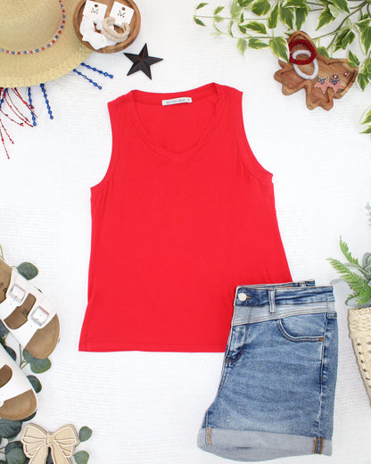 Michelle Mae Noelle Tank - Red