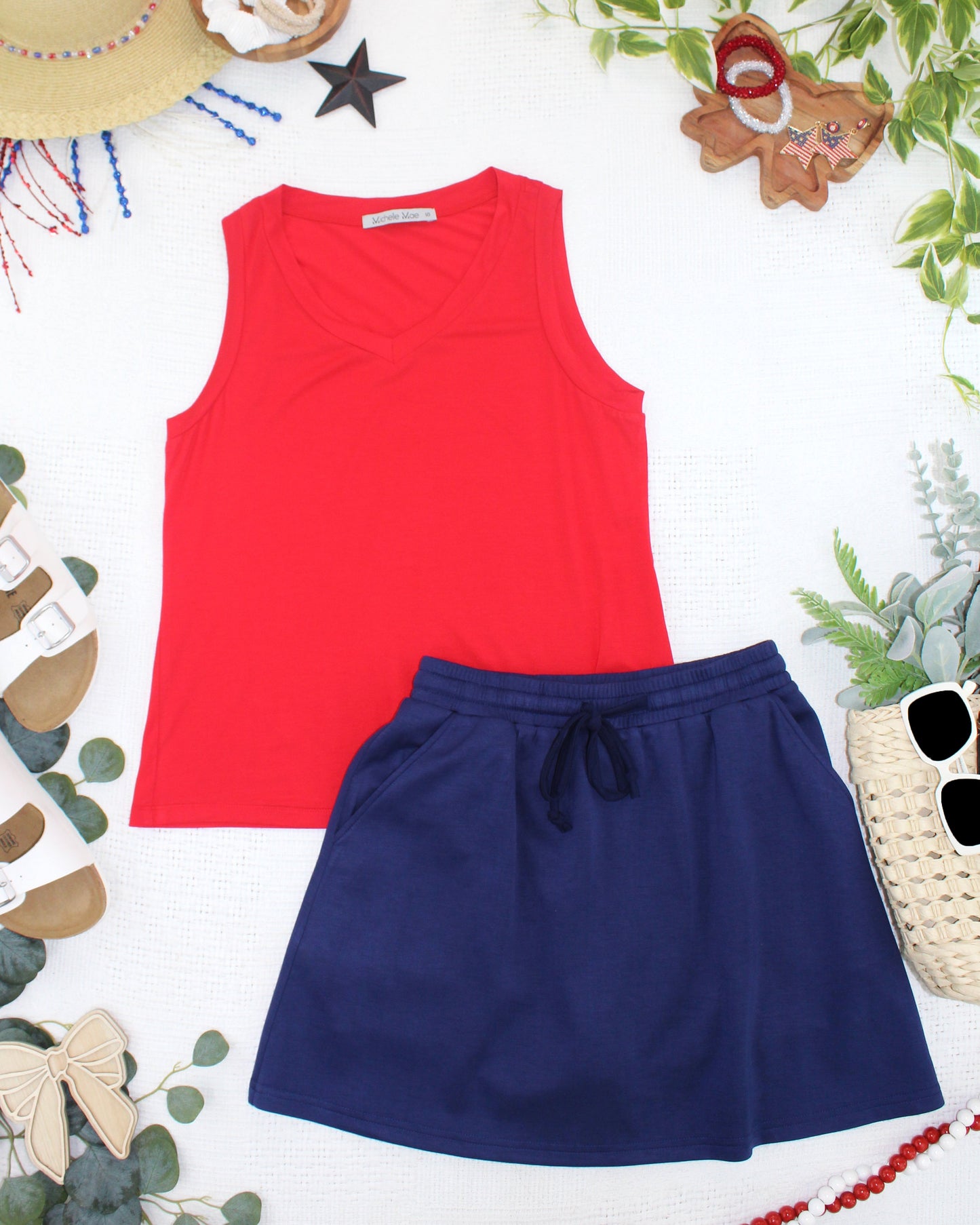 Michelle Mae Noelle Tank - Red