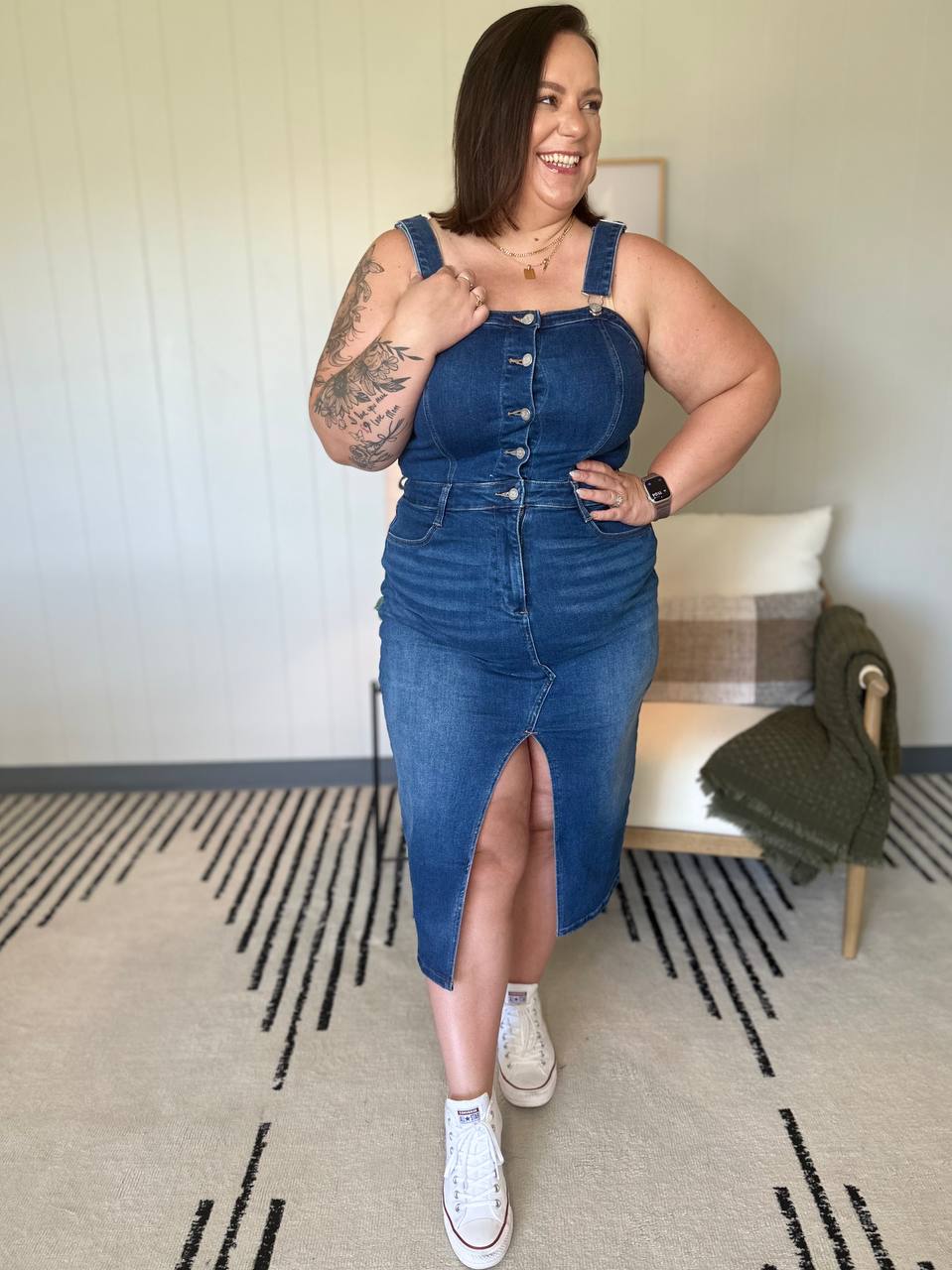 FRANKIE OVERALL DENIM DRESS