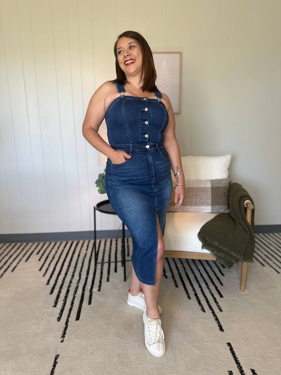 FRANKIE OVERALL DENIM DRESS