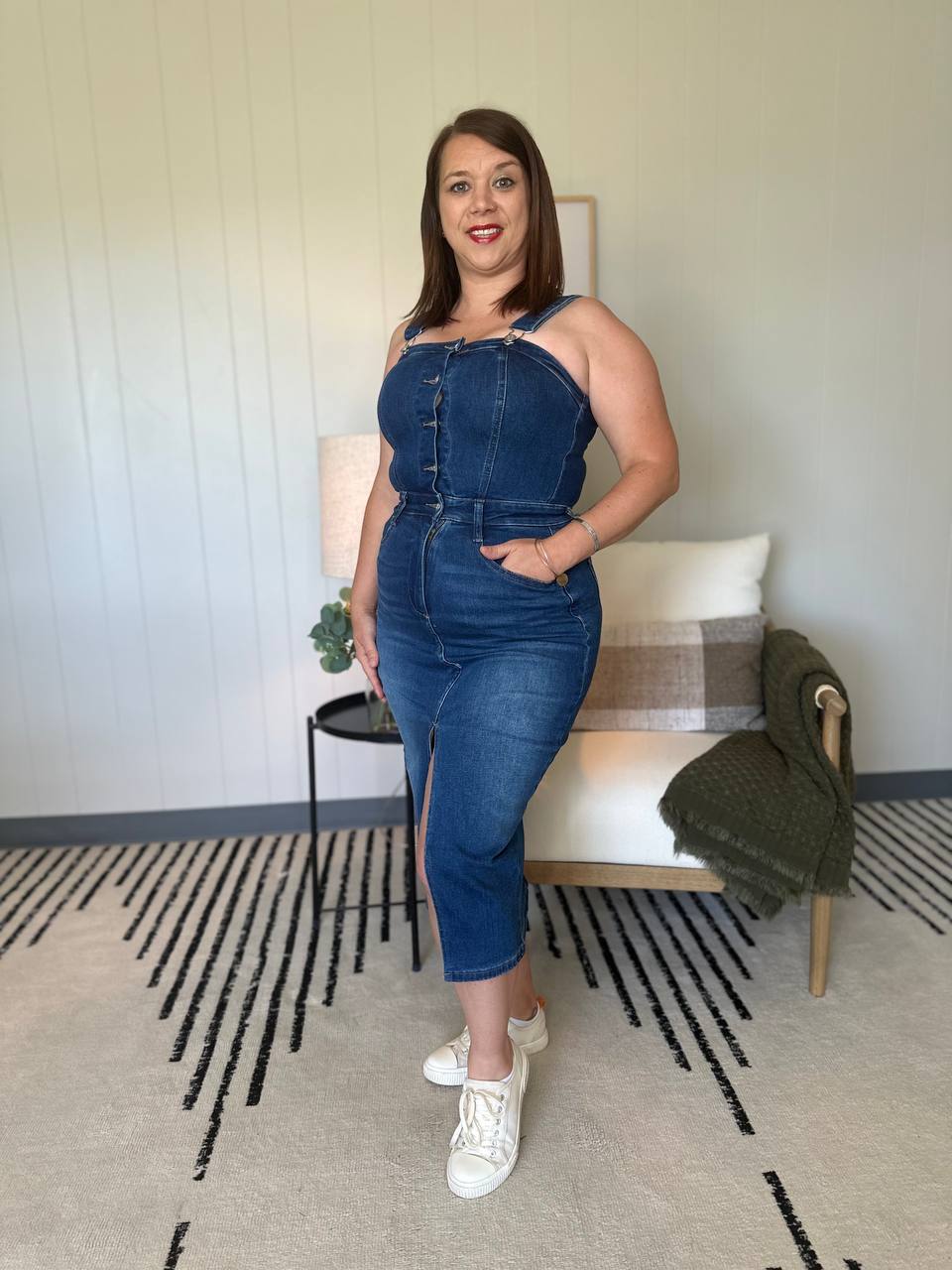 FRANKIE OVERALL DENIM DRESS