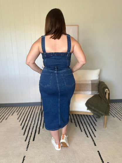 FRANKIE OVERALL DENIM DRESS