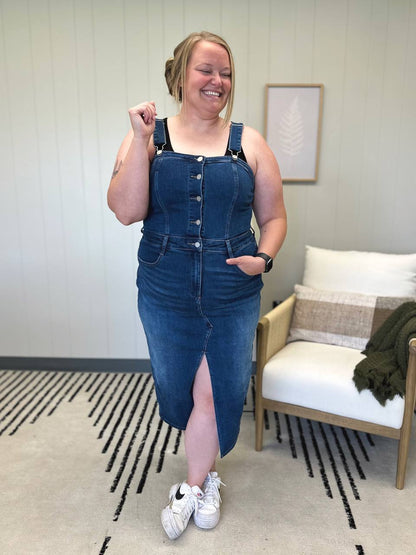 FRANKIE OVERALL DENIM DRESS