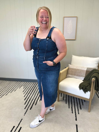 FRANKIE OVERALL DENIM DRESS