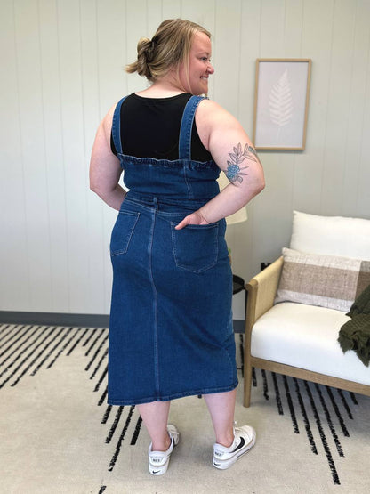 FRANKIE OVERALL DENIM DRESS