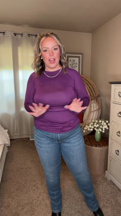 Michelle Mae Blair Long Sleeve Top - Purple