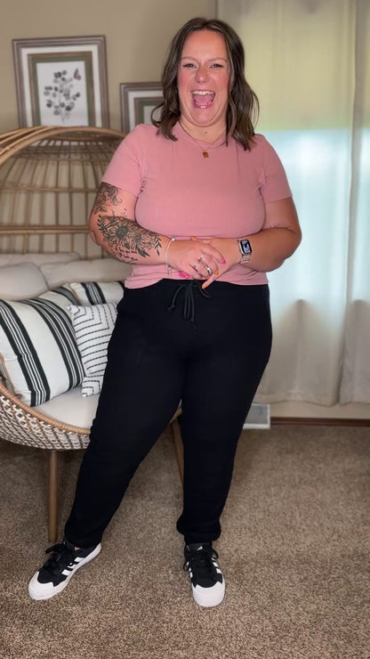 Michelle Mae Corrine Joggers - Black