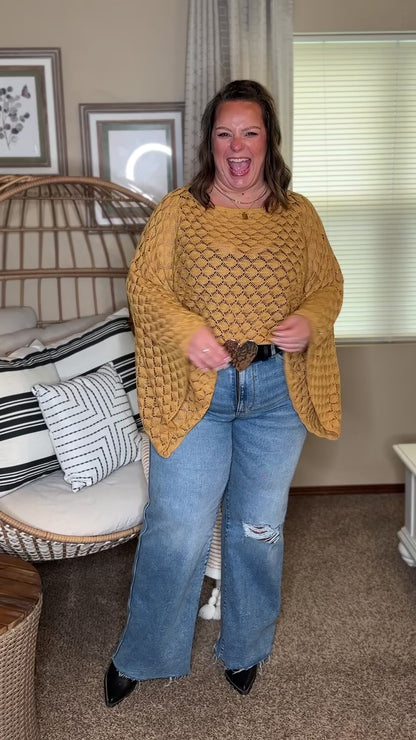 FALL COLORS FREE SPIRIT BELL SLEEVE TOP