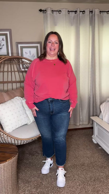 Nova High Waist Dark Wash Kick Flare