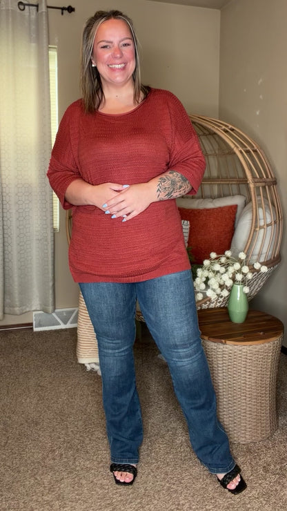 Slouchy Gal Off Shoulder Textured Top
