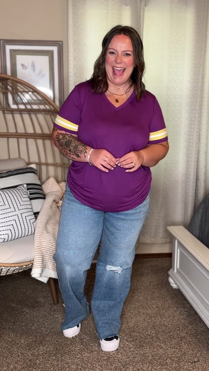 Michelle Mae GameDay Tessa Short Sleeve Top - Green Bay