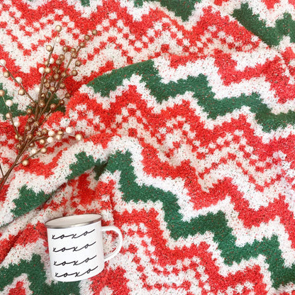 Michelle Mae Plush and Fuzzy Blanket - Holiday Chevron