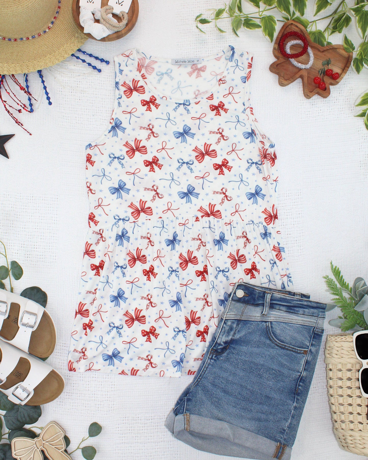 Michelle Mae Renee Ruffle Tank Top - American Bows