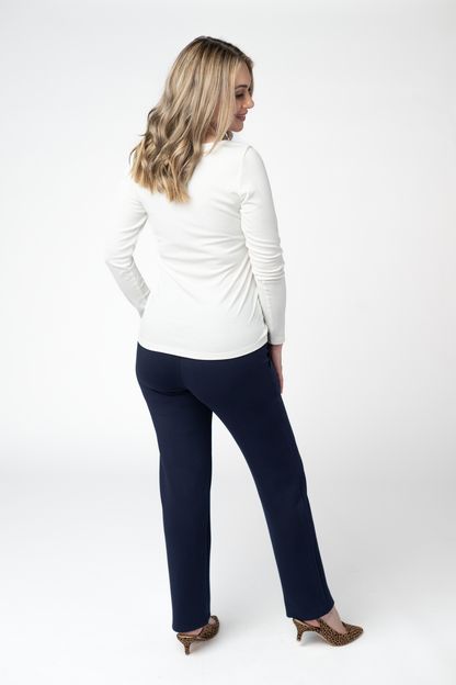 Michelle Mae Luxe Ankle Bottoms- Navy