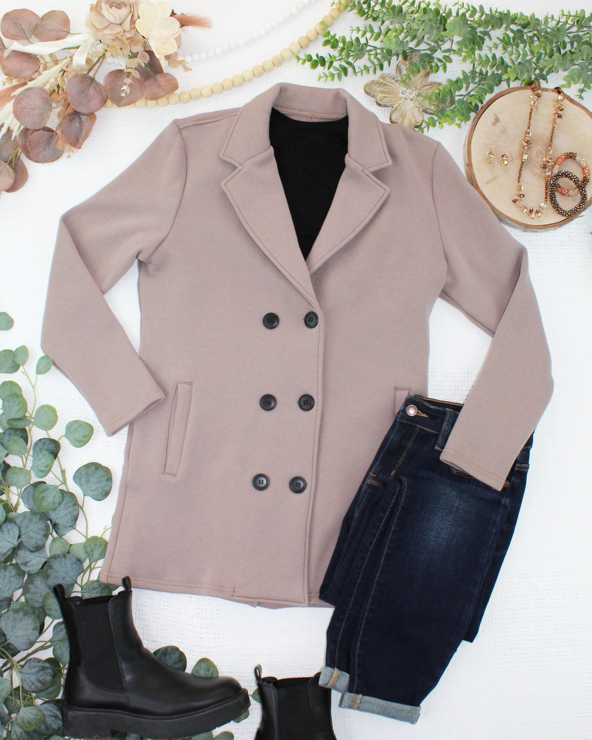 Michelle Mae Scarlett Sweater Jacket - Mocha