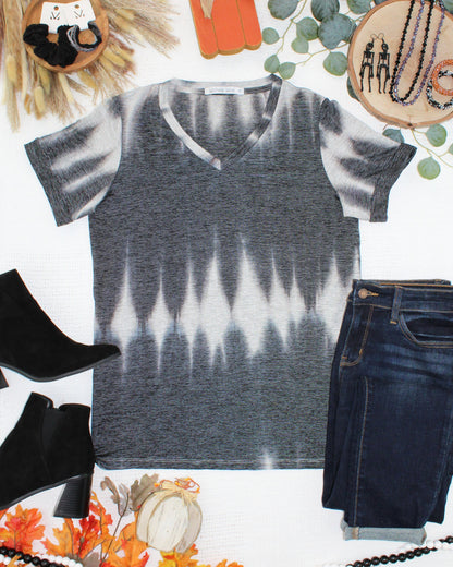 Michelle Mae Sophie Top - Ombre Micro Stripes Midnight and White
