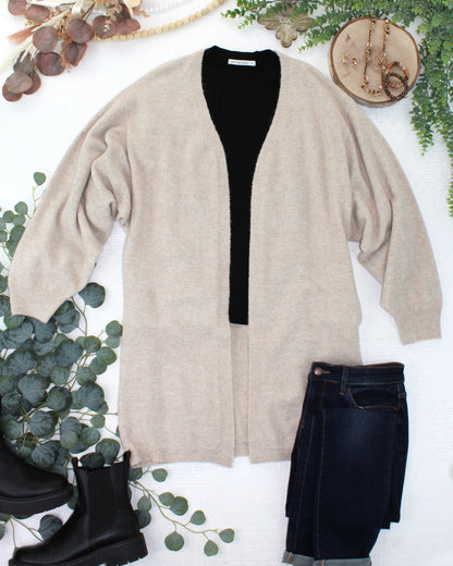 Michelle Mae Cozy Cardigan - Tan