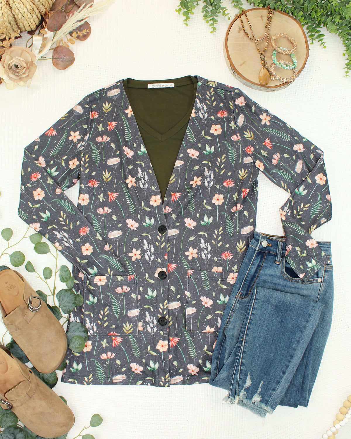 Michelle Mae Cori Cardigan - Wildflower Meadow